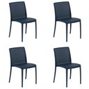 Ver imagem 1 de Kit 4 Cadeiras Dots Azul Navy Empilháveis em Polipropileno