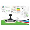 Ventilador Retratil Teto Controle Remoto Led 4 Pás Fresh Wind Branco ou Preto:preto - 4