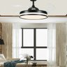 Ventilador Retratil Teto Controle Remoto Led 4 Pás Fresh Wind Branco ou Preto:preto - 3