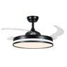 Ventilador Retratil Teto Controle Remoto Led 4 Pás Fresh Wind Branco ou Preto:preto - 1