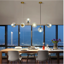 Ver imagem 2 de Lustre Pendente Figo Jabuticaba p/ 06 lampadas com Globos Vidro Dourado