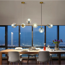 Ver imagem 2 de Lustre Pendente Figo Jabuticaba p/ 06 lampadas com Globos Vidro Dourado