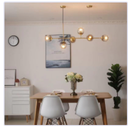 Ver imagem 3 de Lustre Pendente Figo Jabuticaba p/ 06 lampadas com Globos Vidro Dourado