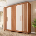Ver imagem 5 de Guarda Roupa Alana Casal com 5 Portas de Bater 2 Gavetas Mdp Freijo/offwhite G11- Gran Belo