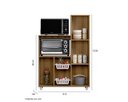 Ver imagem 5 de Fruteira Multiuso para Cozinha Espaçosa com 1 Porta Balcão para Micro-ondas e Forno An