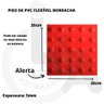 KIT 10 PÇS PISO TÁTIL PVC 25x25 ALERTA VERMELHO - 3