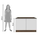 Ver imagem 3 de Balcão de Pia Glamy 2 Portas Rustic e Branco Madesa