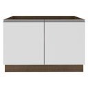 Ver imagem 2 de Balcão de Pia Glamy 2 Portas Rustic e Branco Madesa