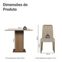 Ver imagem 3 de Conjunto Sala de Jantar Tampo de Madeira 4 Cadeiras Rustic/crema/imperial Cannes Madesa