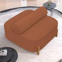 Ver imagem 1 de Sofá Ilha Orgânico Living Closet Evo 125cm 02 Lugares Bouclê Terracota - Desk Design Terracota