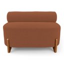 Ver imagem 7 de Sofá Ilha Orgânico Living Closet Evo 125cm 02 Lugares Bouclê Terracota - Desk Design Terracota