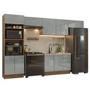 Ver imagem 2 de Armário de Cozinha Completa 350 cm Rustic/Cinza Lux Madesa 01