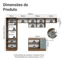 Ver imagem 3 de Armário de Cozinha Completa 350 cm Rustic/Cinza Lux Madesa 01