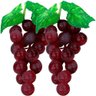 Kit 12 Cachos Uva Roxa Fruta Artificial de Silicone de 10cm - 1
