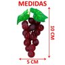 Kit 12 Cachos Uva Roxa Fruta Artificial de Silicone de 10cm - 3