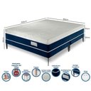 Ver imagem 2 de Cama Box Colchão Paradiso + Base Luxo King Azul Estofama
