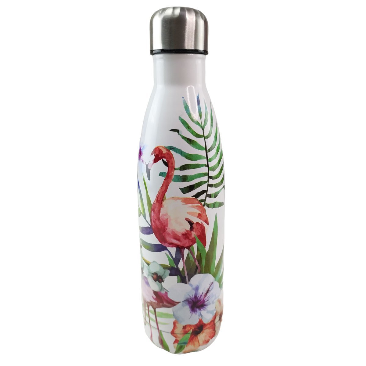 Garrafa Termica 500ml Estampada Flamingo Flores Inox Floral Florido Trabalho Dia a Dia Treino Academ - 6