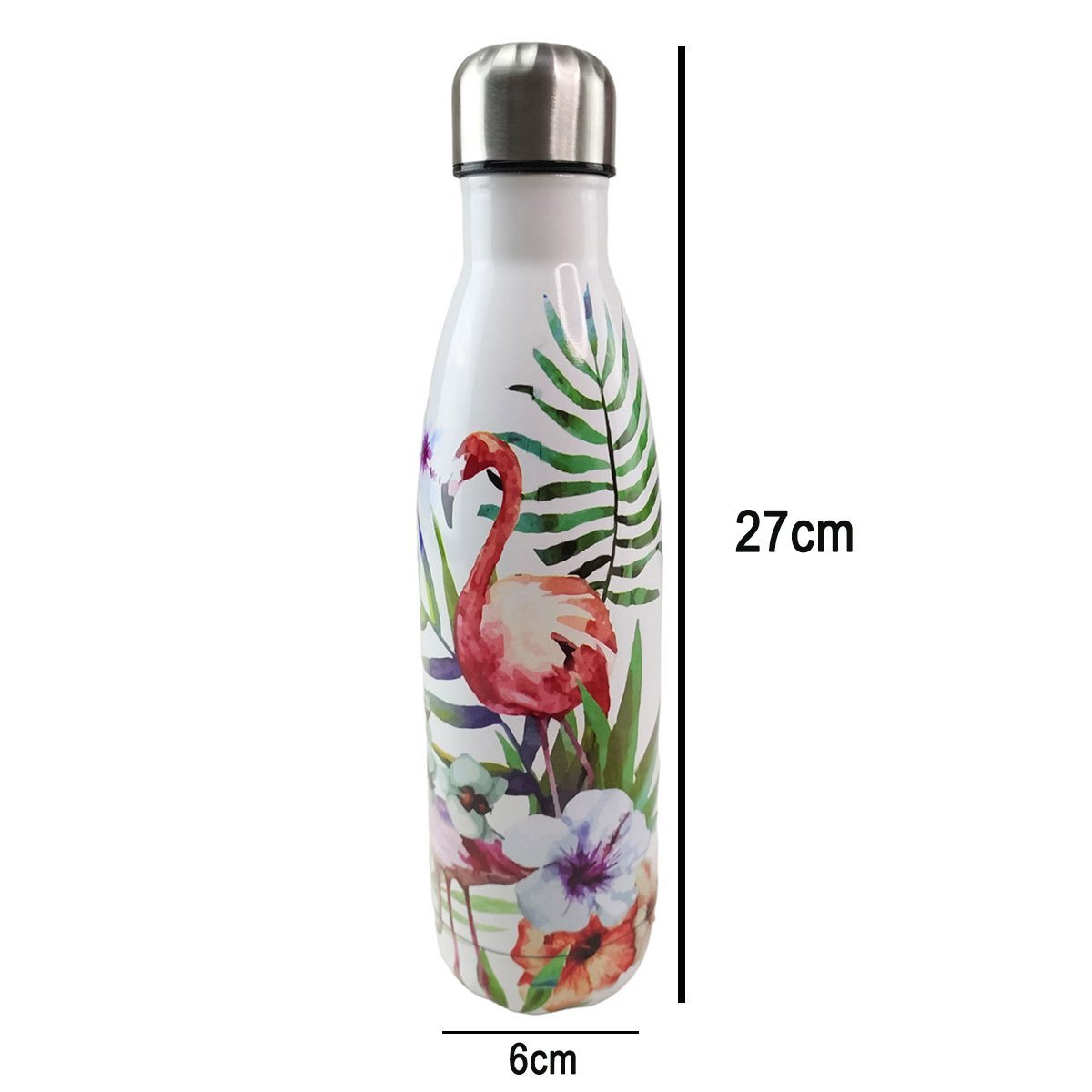 Garrafa Termica 500ml Estampada Flamingo Flores Inox Floral Florido Trabalho Dia a Dia Treino Academ - 8