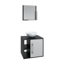 Ver imagem 2 de Conjunto Balcão C-cuba R30 e Espelheira Soft 500 Preto Ônix Preto Ônix C-branco Chess