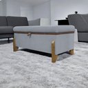 Ver imagem 3 de Puff Recamier Versallies 100 Cm Concreto Bouclé