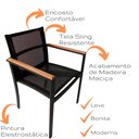 Ver imagem 5 de Conjunto de Mesa Ripada Amélia 4 Poltronas Piscina e Jardim Preto