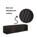 Ver imagem 7 de Kit Quarto Gamer Baú e Painel Fighter Usb 160cm Cama Queen:preto e Vermelho