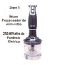 Mixer Elétrico 3 em 1 110v 250w White Black Bak Premium Processador Portatil Misturador Liquidos - 2