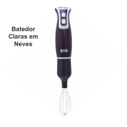 Mixer Elétrico 3 em 1 110v 250w White Black Bak Premium Processador Portatil Misturador Liquidos - 3