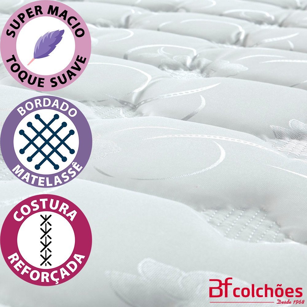 Colchão Casal com Pillow Top Espuma Viscoelástica da Nasa e Molas