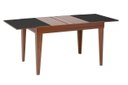 Ver imagem 3 de Mesa de Jantar Extensível 1.20 a 1.80 com Vidro Pés Madeira Gênova:imbuia/preto