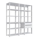 Ver imagem 1 de Closet Estante 3 Torres 2 Gavetas 160cm Branco Kit405090