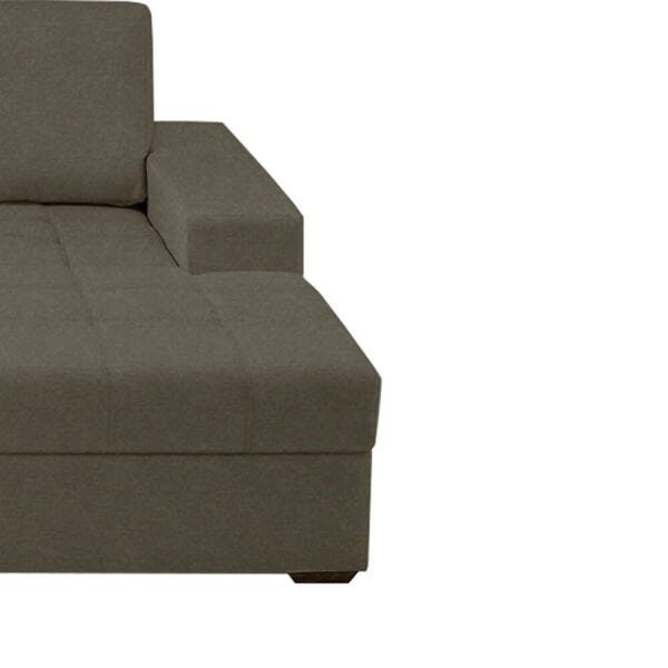 Sofá Modulado Mabili com Chaise Diversas Cores Suede Pena Cinza - 5