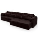 Ver imagem 5 de Sofá Retrátil 5 Lugares para Sala 414cm Dijon Couro Bordô S07 - Mpozenato