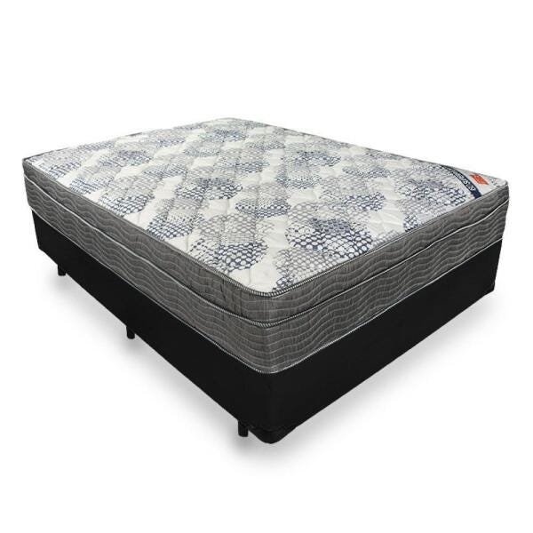 Cama Box Casal + Colchão de Molas Ensacadas - Ortobom - Iso Superpocket 138cm - Preto - 1