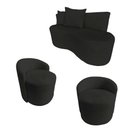 Ver imagem 2 de Kit Namoradeira + 2 Poltronas Yara Orgânica Veludo Preto