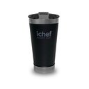 Ver imagem 3 de Dois Copos Térmico Polishop Ichef com Tampa Smart Cup 600 ml | Preto