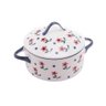 Mini Panela c/ Tampa Cerâmica 21x15x12,5cm Vintage Flores - Wolff - 1