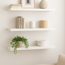 Ver imagem 1 de 3 Prateleiras Mdf 25x10 + Suporte Flutuante Organizadora Decoração Sala Quarto Banheiro Branco