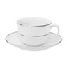 Aparelho de Jantar e Chá Oxford Flamingo Diamond 30 Peças - Branco - Liso - 4