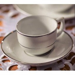Aparelho de Jantar e Chá Oxford Flamingo Diamond 30 Peças - Branco - Liso - 3