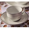 Aparelho de Jantar e Chá Oxford Flamingo Diamond 30 Peças - Branco - Liso - 3