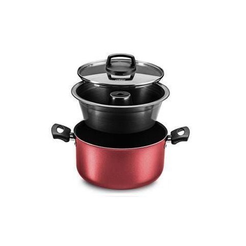 Panela Forma Pudim Banho Maria Antiaderente T.vidro Mta 3,2