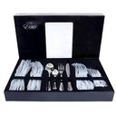 Ver imagem 6 de Faqueiro Euro Com 24 Peças Presente Aniversário Casamento - Preto