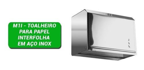 Porta Papel Toalha Inox Toalheiro Folhas Inter Folhadas M1i:Prateado - 4
