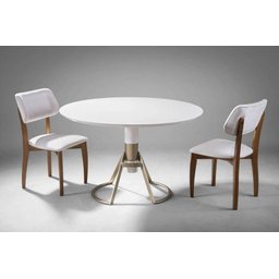 Sala de Jantar Redonda com 6 Cadeiras 1,40m - Curve - Sheldon Móveis - 1