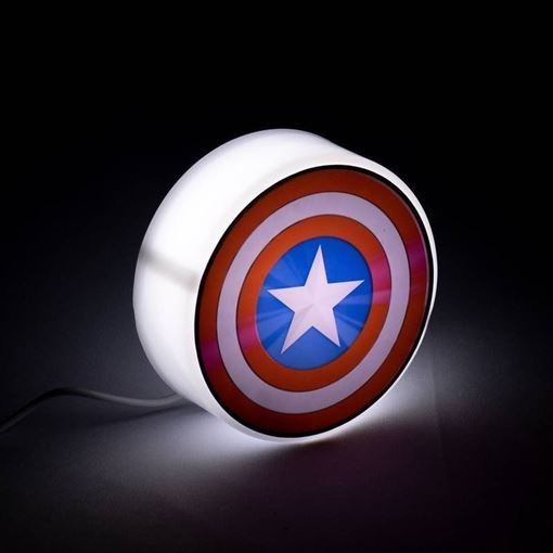 Mini Luminária Led Redonda Capitão América Usb Marvel - 7