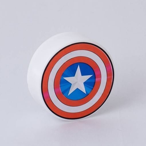 Mini Luminária Led Redonda Capitão América Usb Marvel