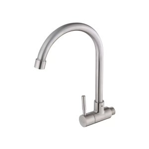 Torneira de Aço Inox Convencional para Cozinha Parede 25cm