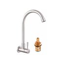 Ver imagem 3 de Torneira de Aço Inox Convencional para Cozinha Parede 25cm