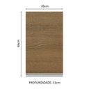 Ver imagem 3 de Armário de Cozinha Aéreo 100% MDF 35 cm 1 Porta Branco/Rustic Acordes Madesa